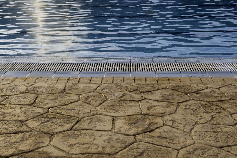Elegant Stamped Concrete Pool Deck